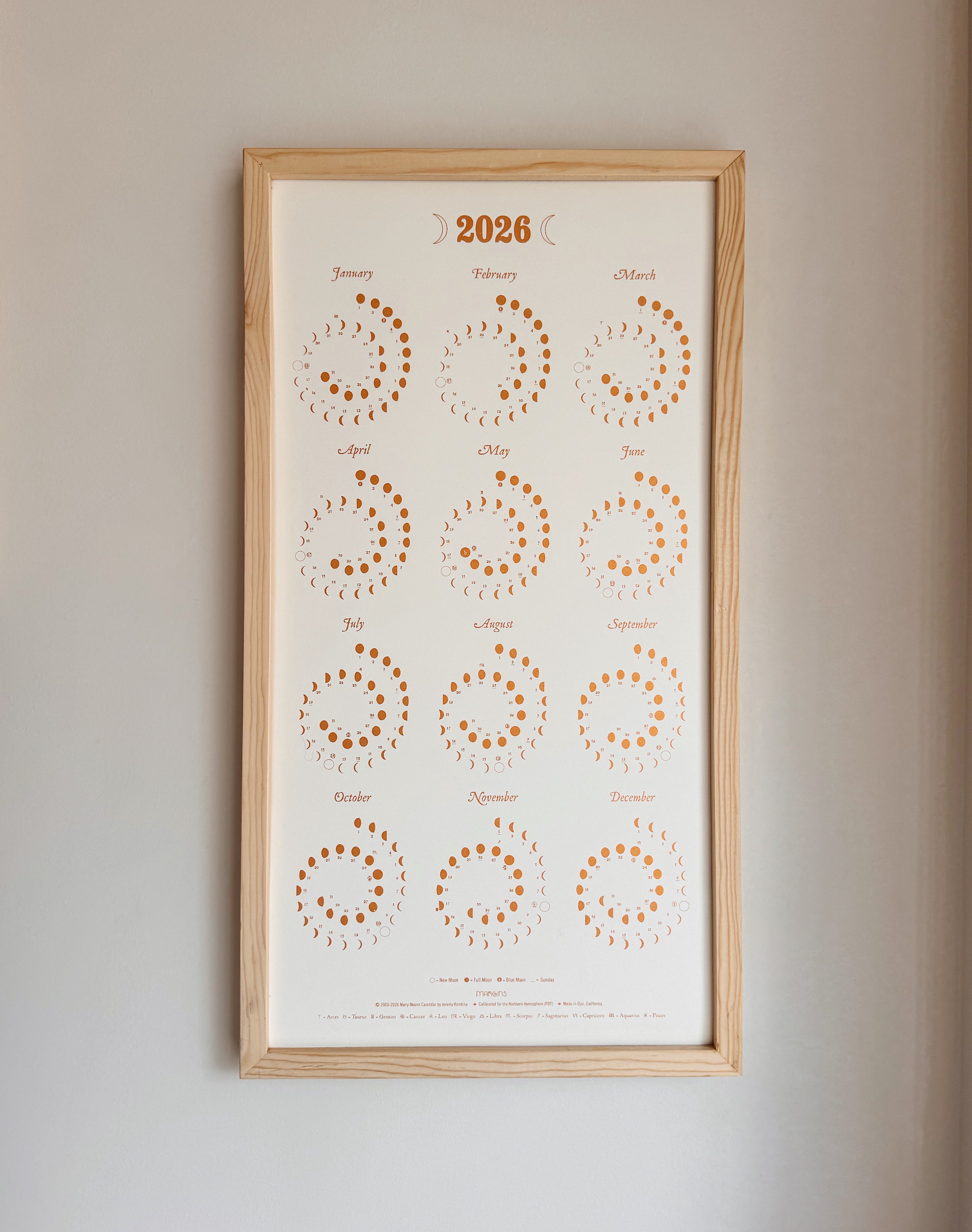 2026 Moon Calendar - Large – Fieldstudy